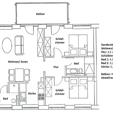 Appartement Strandresidenz Bakassine A14
